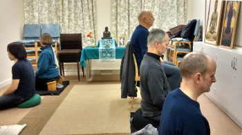 Members of the Nottingham Group sitting in meditation